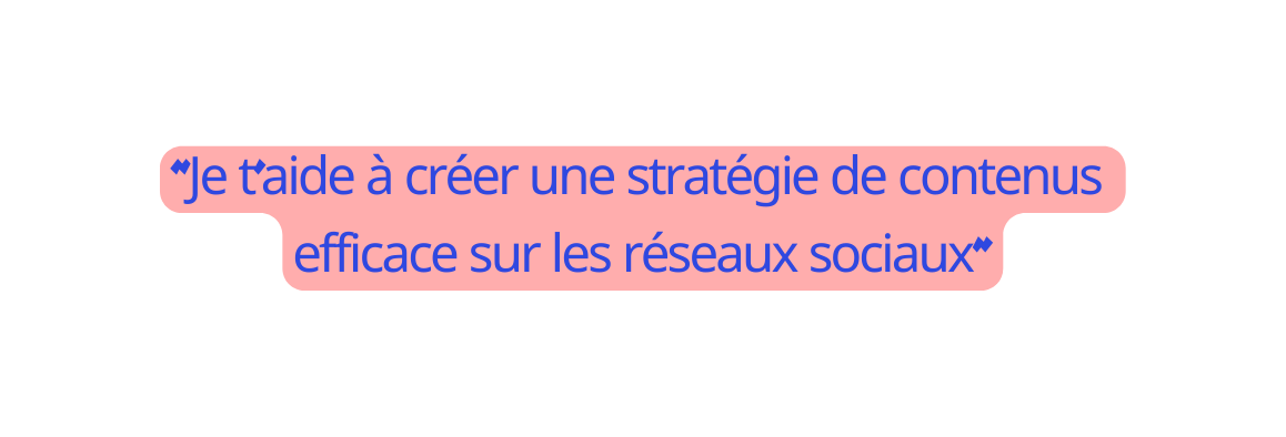 Je t aide à créer une stratégie de contenus efficace sur les réseaux sociaux